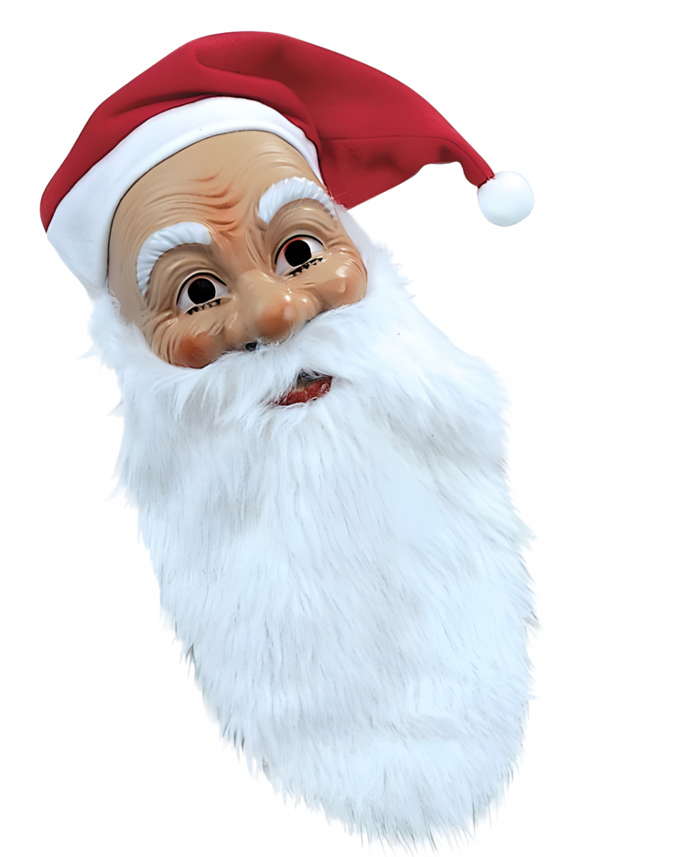Nikolaus Maske mit Rauschebart & Mütze