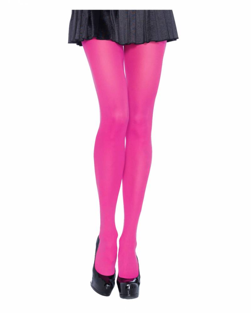 Nylon Strumpfhose Blickdicht Neon Pink kaufen von Karneval Universe