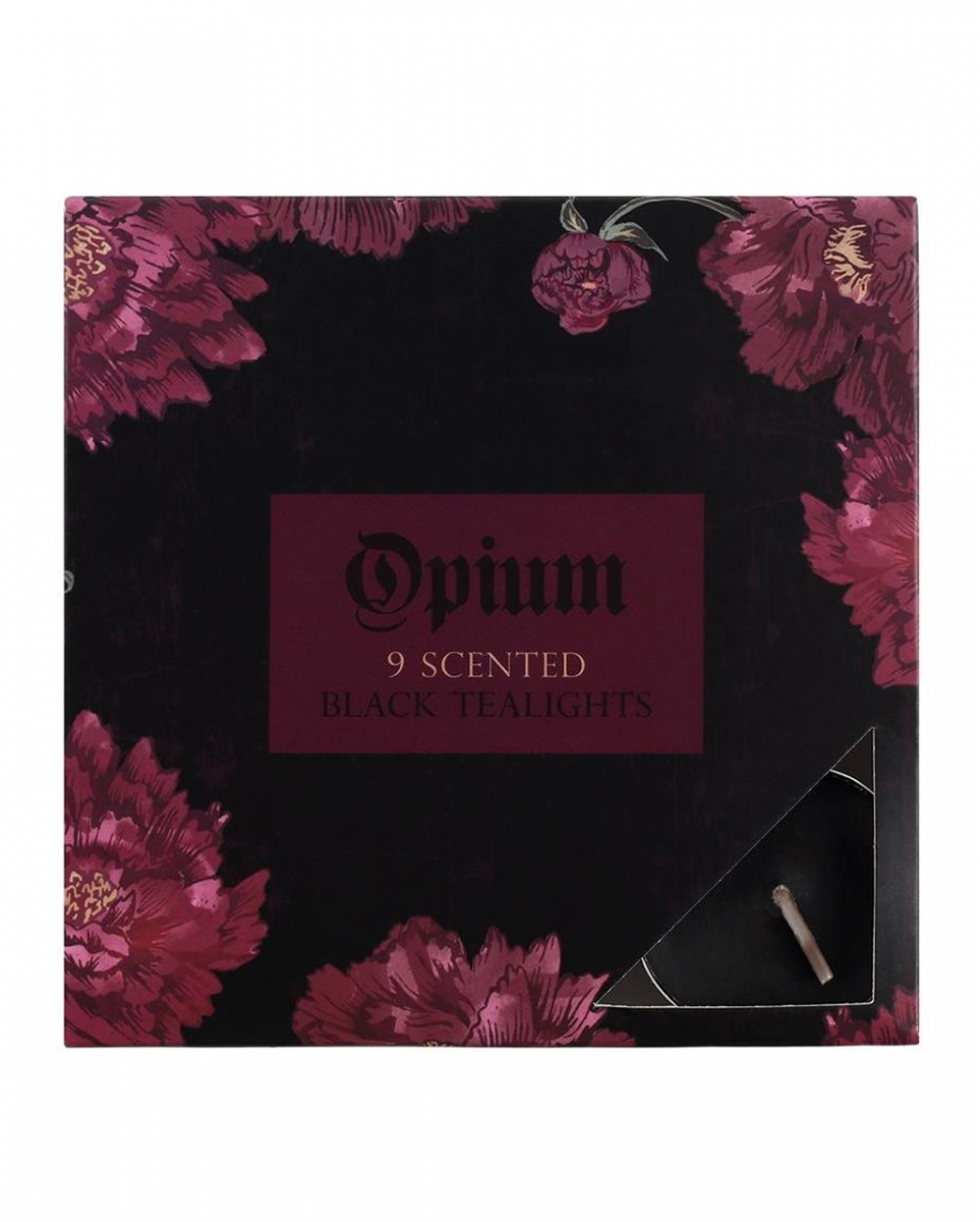 Opium Parfümierte Schwarze Teelichter 9 St. ★★★ von Karneval Universe
