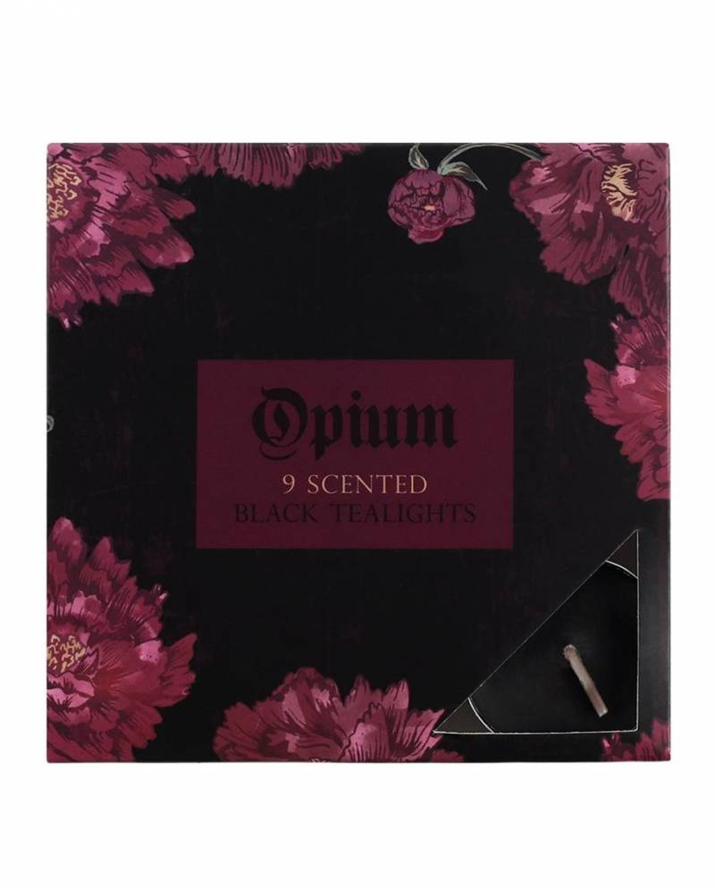 Opium Parfümierte Schwarze Teelichter 9 St. ★★★ von Karneval Universe
