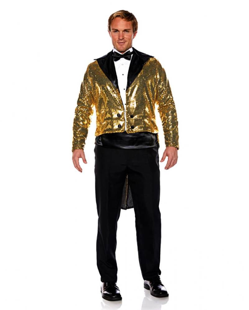 Pailletten Frack gold für Gala & Mottofeste One Size von Karneval Universe