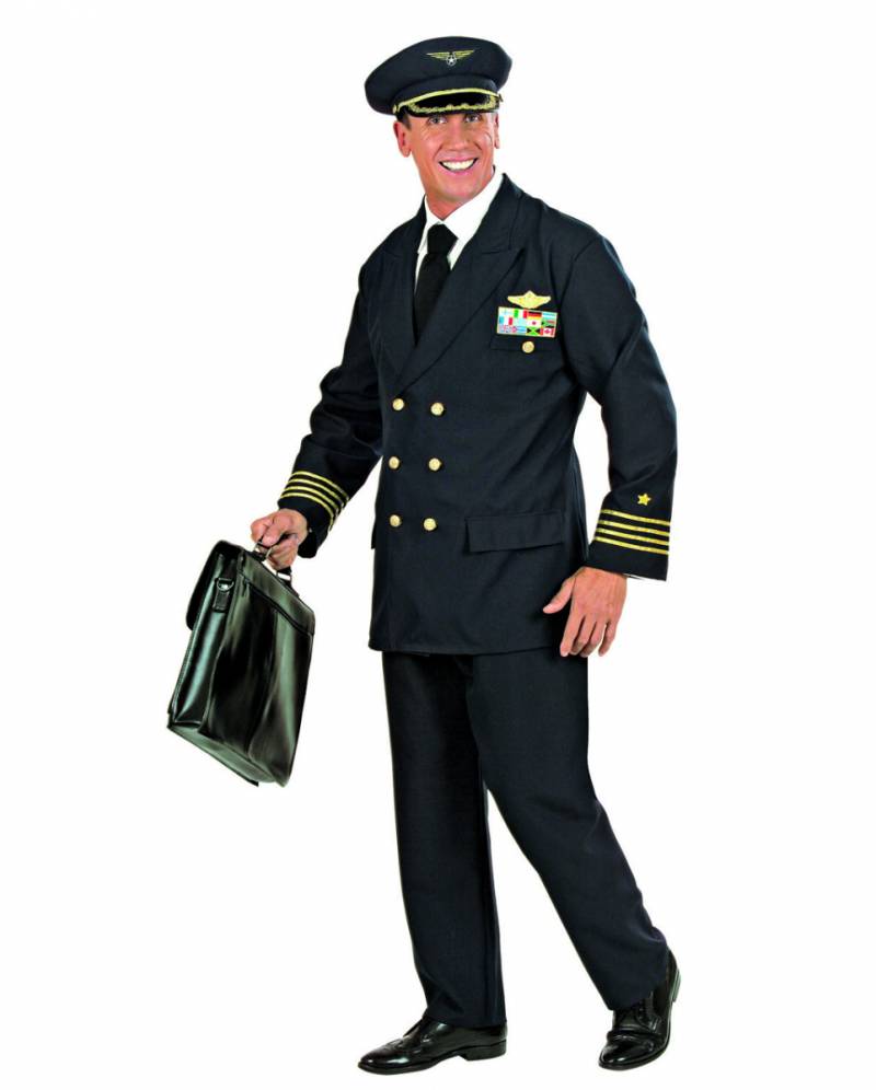 Pilot Kostüm Uniform  Berufskostüm bestellen XL von Karneval Universe