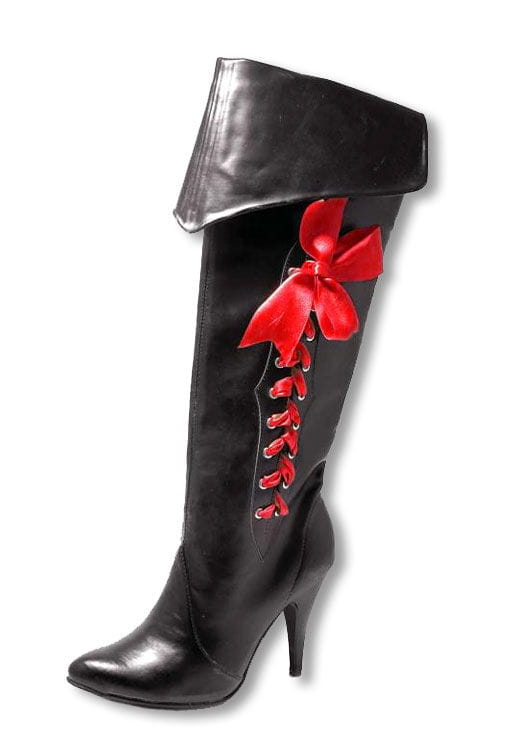 Piraten Stiefel mit roter Schleife Musketier Stiefel für Frauen 38 Piraten Stiefel mit roter Schleife Musketier Stiefel für Frauen 38 von Karneval Universe