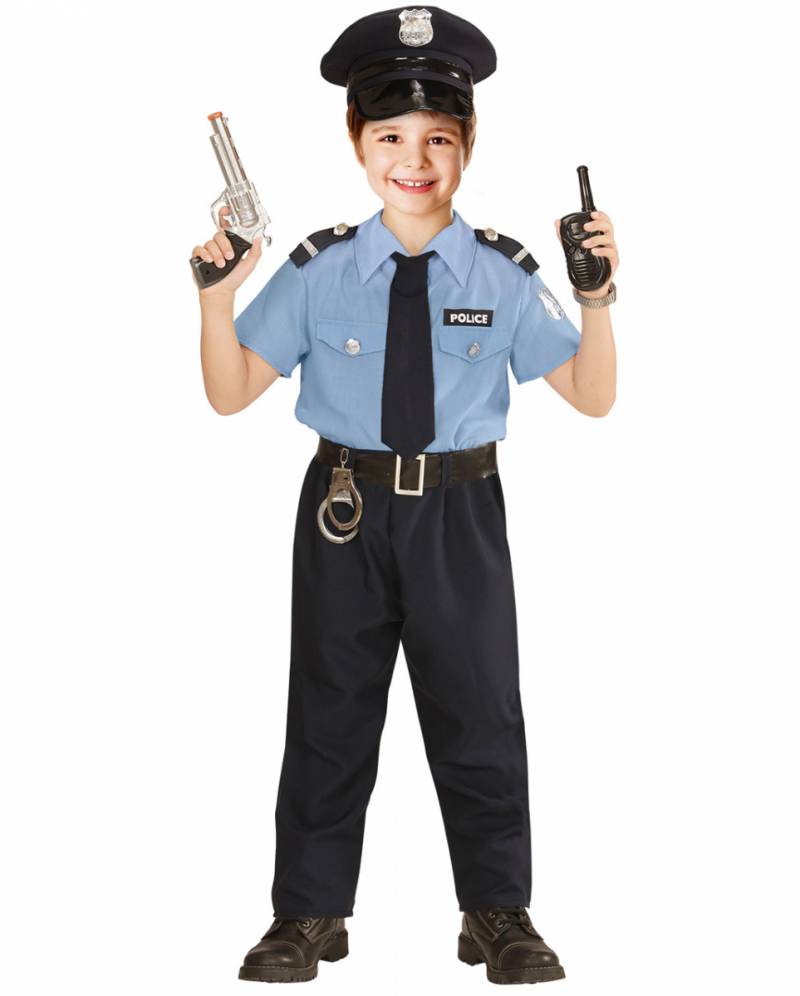 Polizist Kinderkostüm für den Kinderfasching 128 / 5-7 Jahre von Karneval Universe