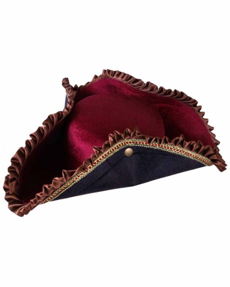 Romantischer Piraten Dreispitz mit Ruffel Borte Romantischer Piraten Dreispitz mit Ruffel Borte