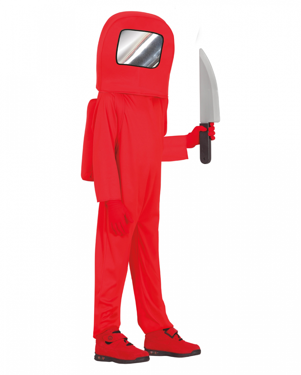 Roter Videospiel Astronaut Kostüm für Kinder kaufen M (5-6 Jahre) von Karneval Universe