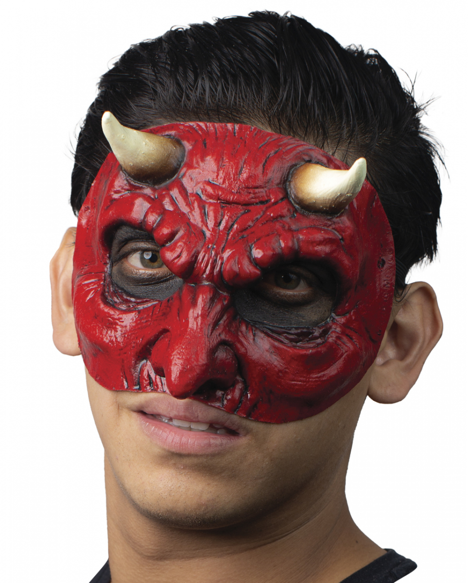 Satan Halbmaske Höllische Karnevals Maske Satan Halbmaske Höllische Karnevals Maske von Karneval Universe