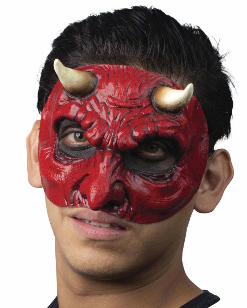 Satan Halbmaske   Höllische Karnevals Maske von Karneval Universe
