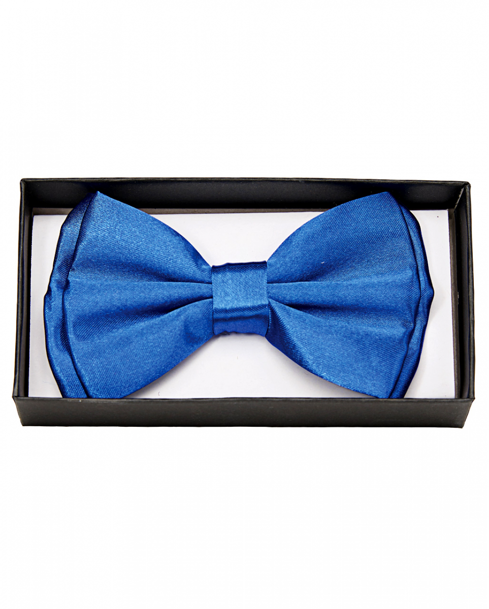Satin Fliege Deluxe blau für Faschingskostüme von Karneval Universe