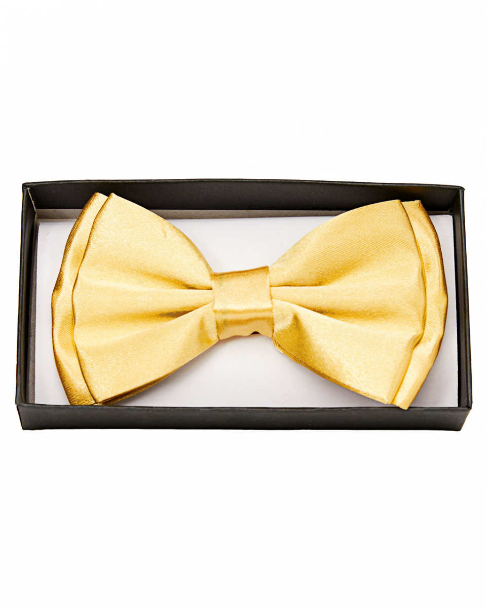 Satin Fliege Deluxe gold für Faschingskostüme von Karneval Universe