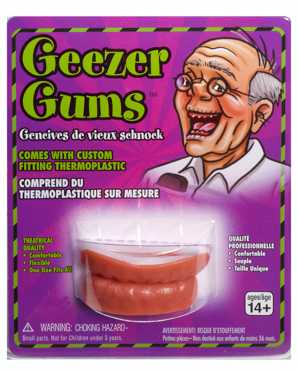Scherzgebiss ohne Zähne als Kostüm Accessoire von Karneval Universe