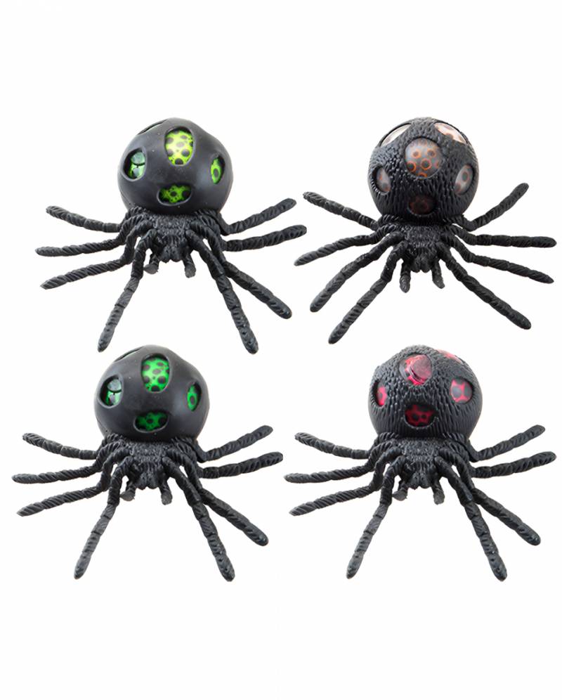 Schwarze Ekelspinne mit Squishy Quetschkörper  Glibberschleim-Spaß von Karneval Universe