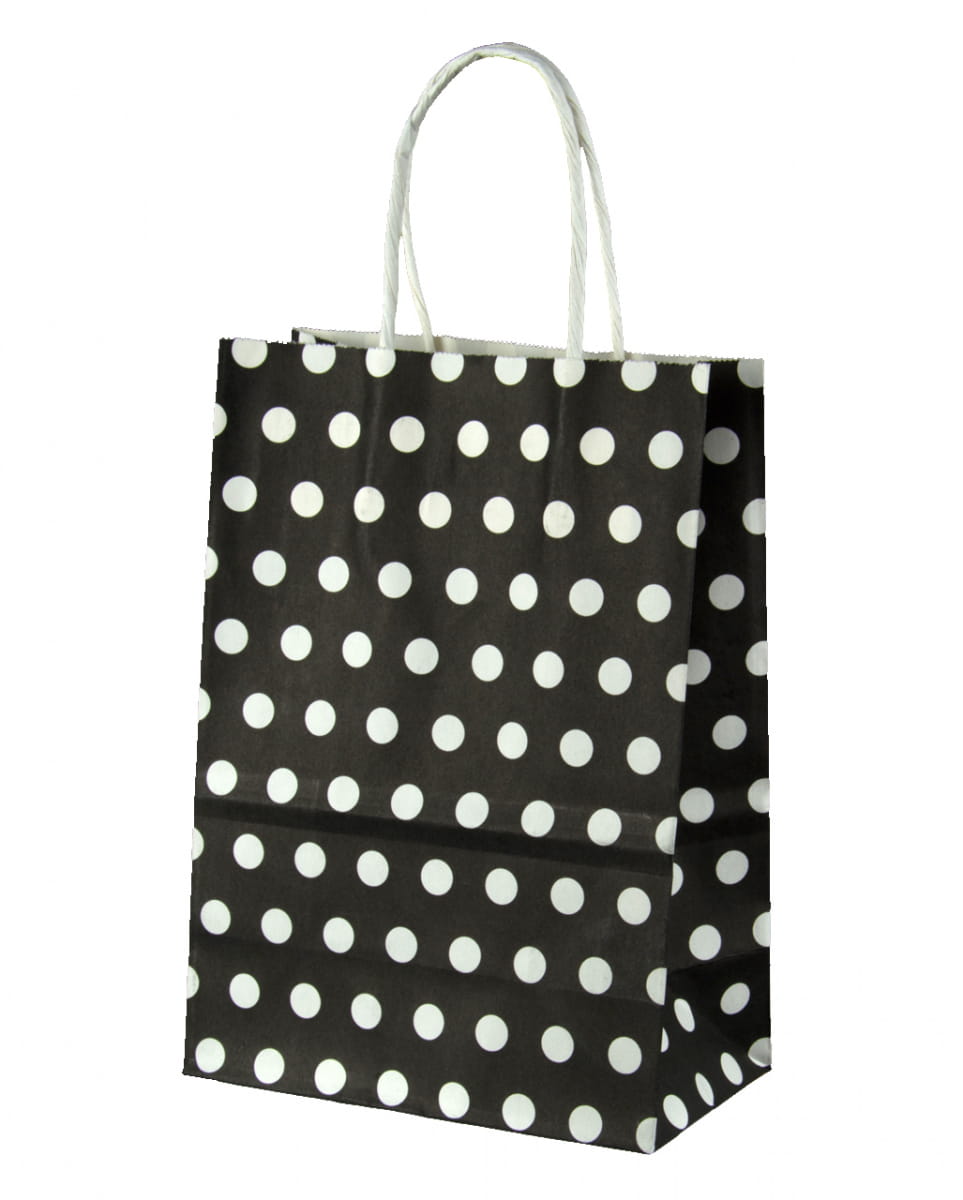 Schwarze Geschenktasche gepunktet klein gibts HIER von Karneval Universe