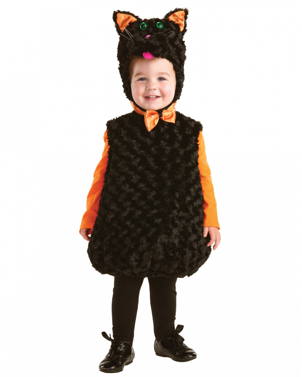 Schwarze Katze Babykostüm für Halloween M von Karneval Universe