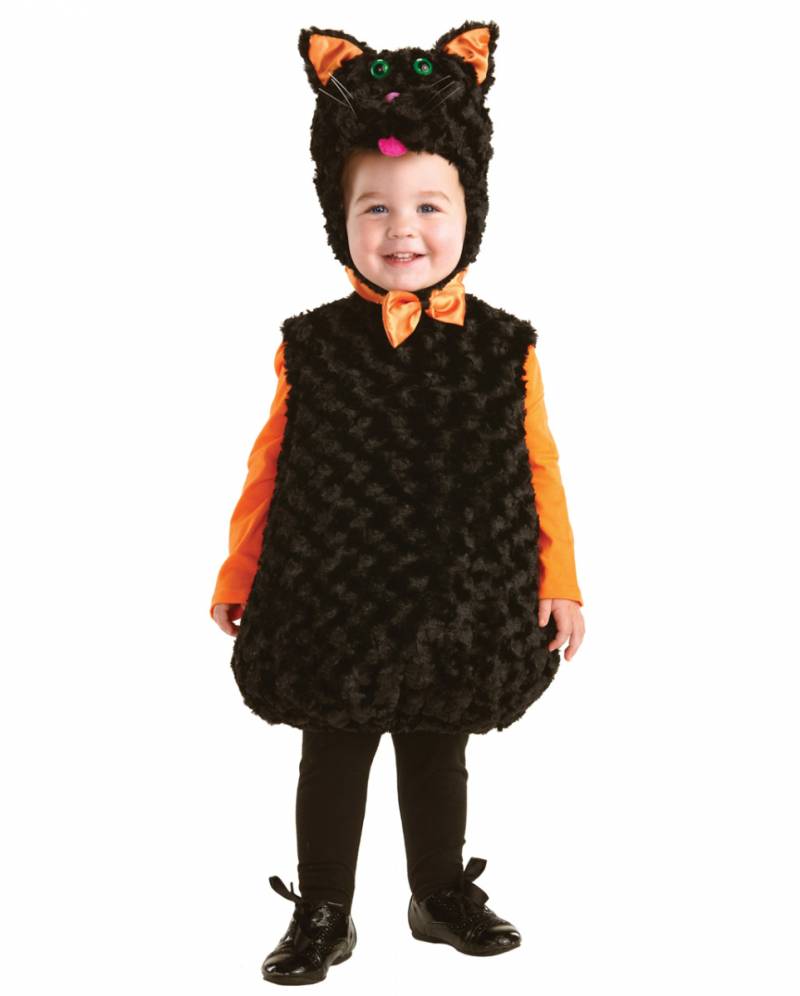 Schwarze Katze Babykostüm für Halloween M von Karneval Universe