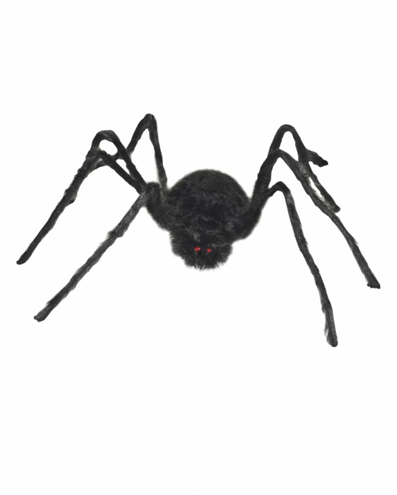 Schwarze Monsterspinne mit Fell 200 cm  Deko von Karneval Universe