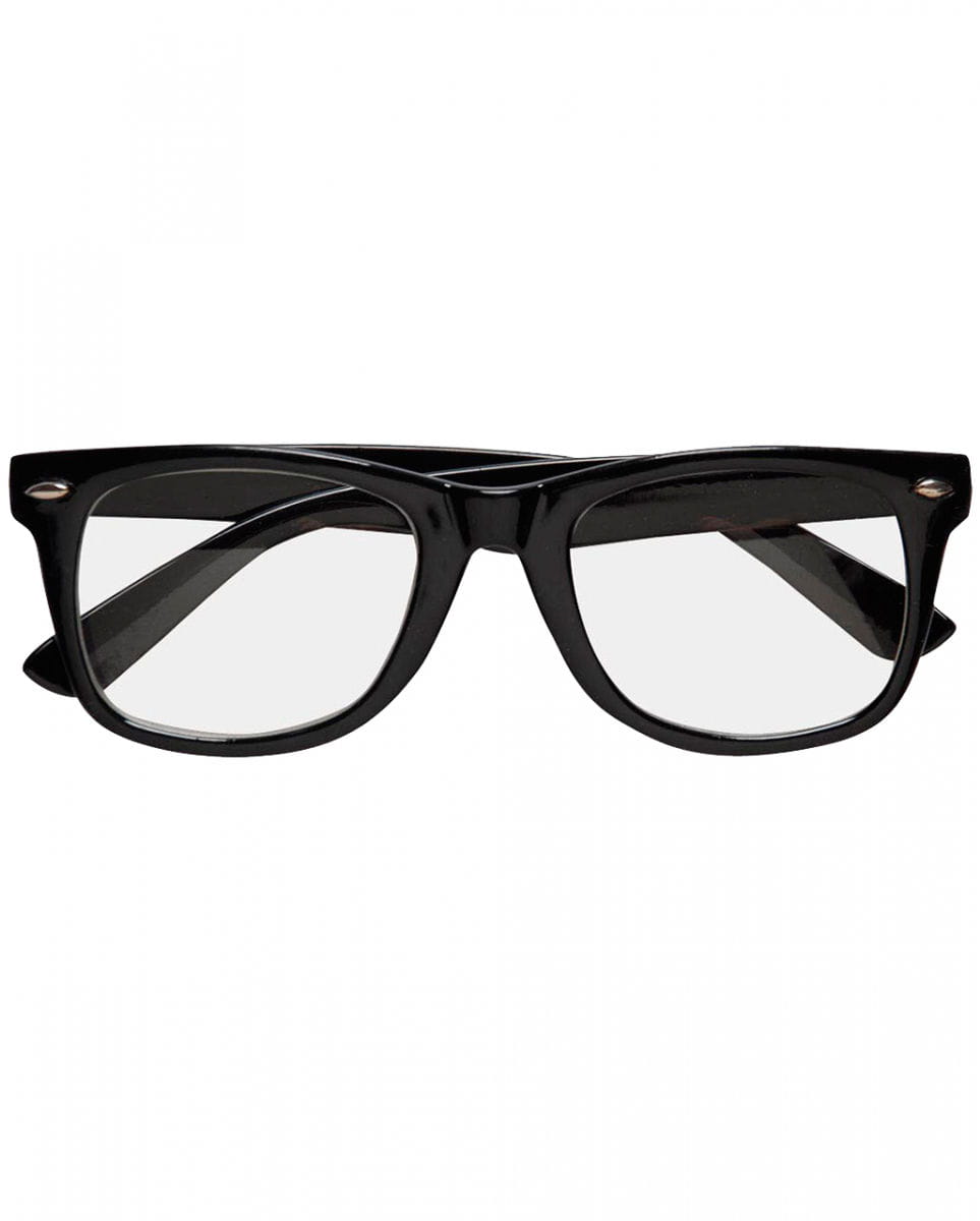 Schwarze Nerd Brille mit Gläsern Supermann Brille  Superhelden von Karneval Universe