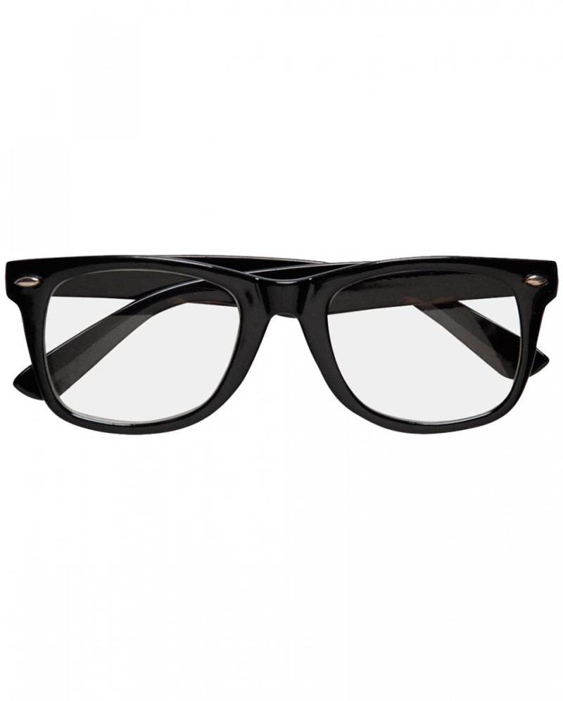 Schwarze Nerd Brille mit Gläsern Supermann Brille  Superhelden von Karneval Universe