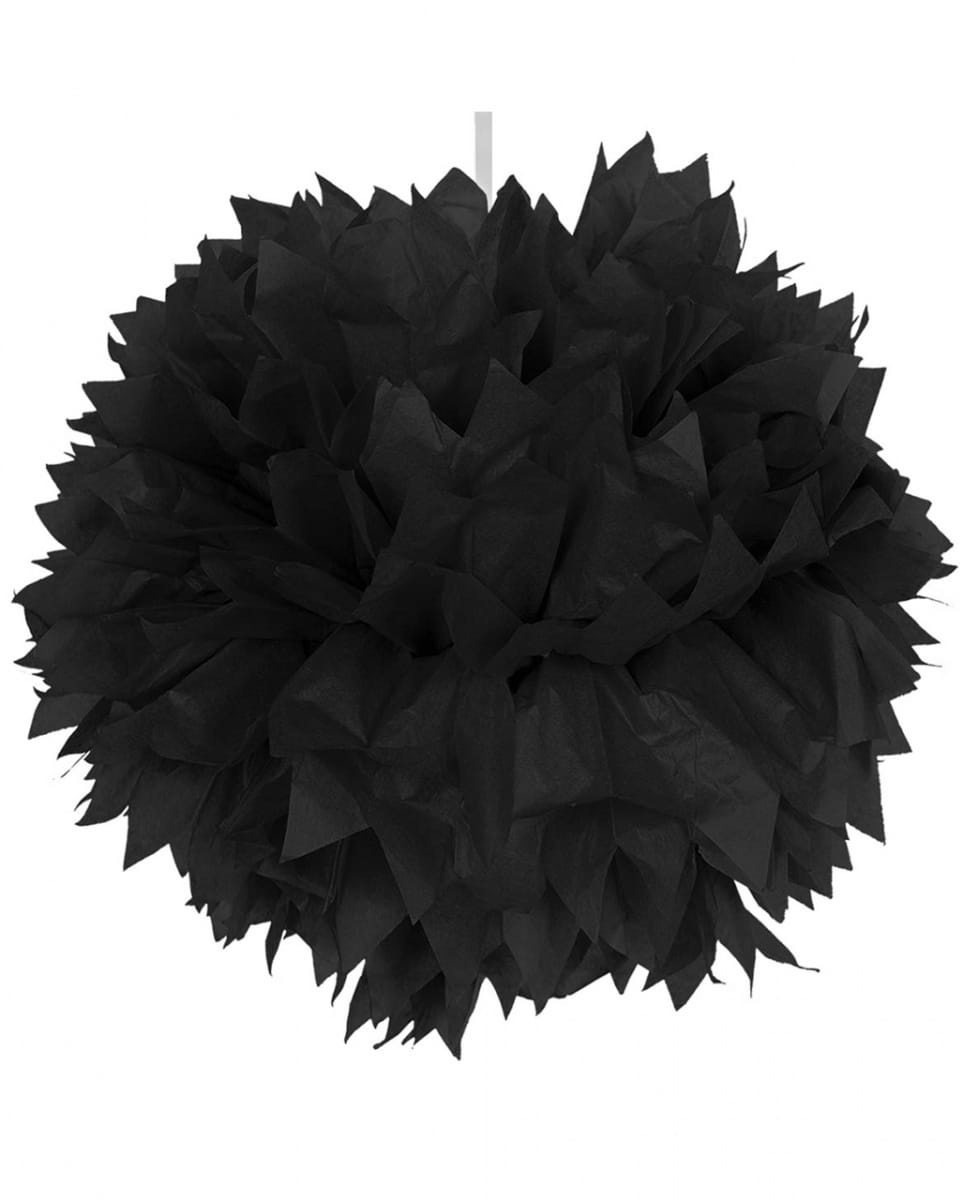Schwarzer Pompom 30cm als Deko kaufen! Schwarzer Pompom 30cm als Deko kaufen! von Karneval Universe