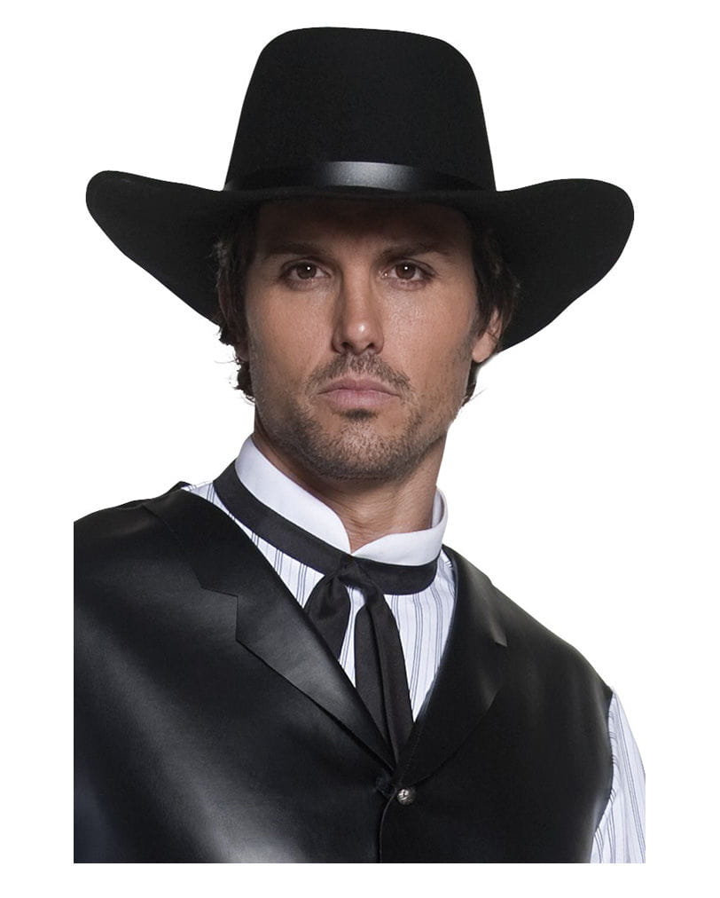 Schwarzer Revolverheld Hut   Westernhut für Cowboys von Karneval Universe
