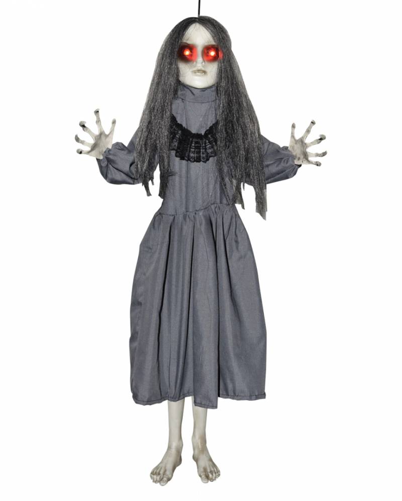 Schwarzes Gothic Mädchen mit leuchtenden Augen Hängefigur 80cm ★ von Karneval Universe