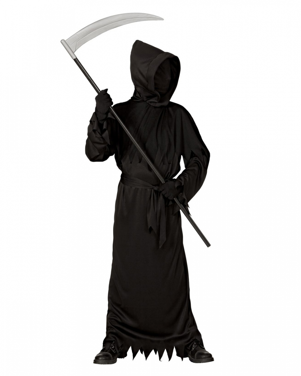 Schwarzes Phantom Reaper Kinderkostüm für Fasching L / 158 von Karneval Universe