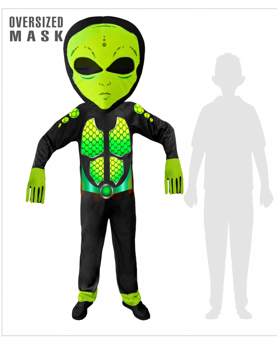 SciFi Alien Overall Kinderkostüm für Fasching! 128 / 5-7 Jahre von Karneval Universe
