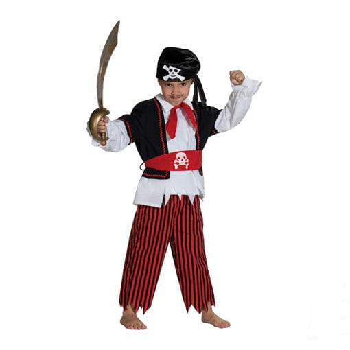 Seeräuber Kinderkostüm dreiteilig Piratenverkleidung für kleine Kinder bestehend aus drei Teilen  XL / 140 von Karneval Universe