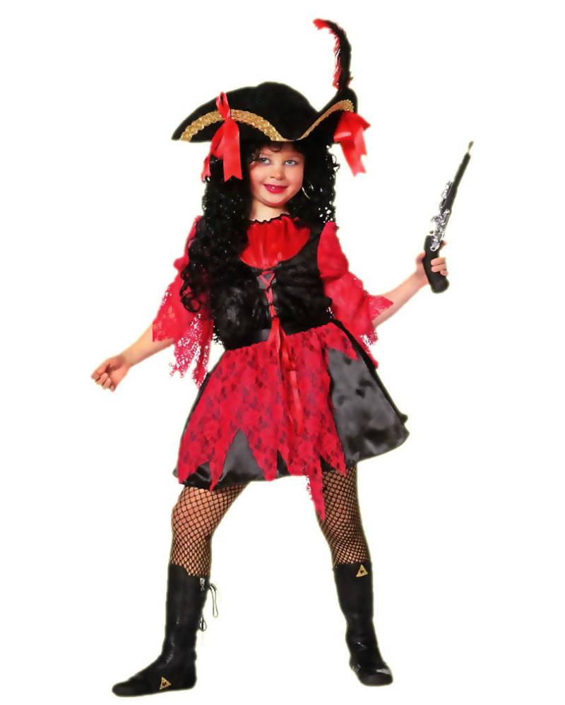 Seeräuberin Mädchenkostüm   Piratin Kostüm für Kinder S /128 von Karneval Universe