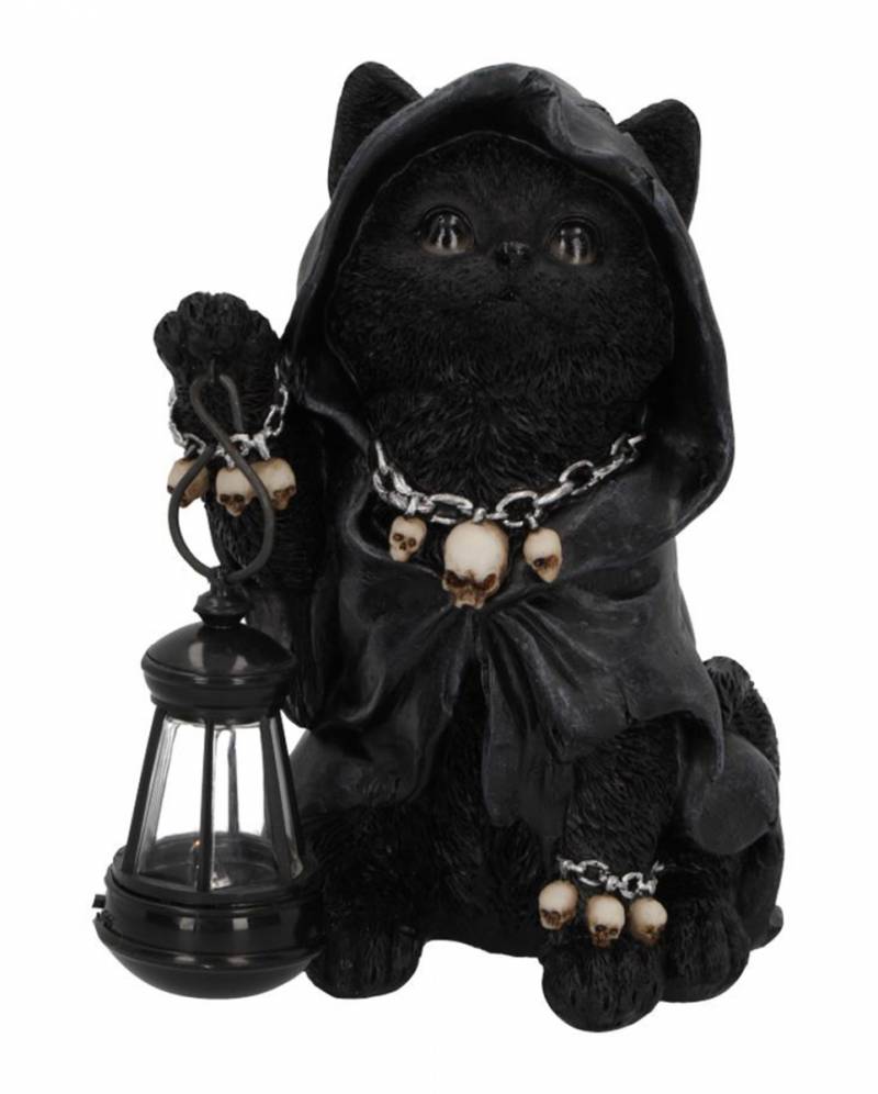 Sensenmann Katzenfigur mit Laterne 18,5cm ★ von Karneval Universe
