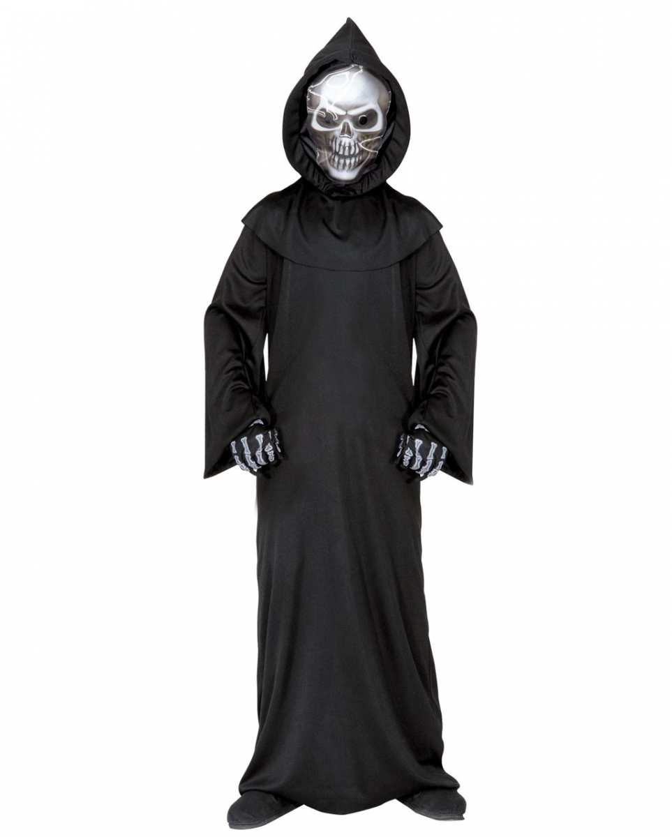 Sensenmann Kinderkostüm mit Totenschädel Maske ? M / 8-10 Jahre von Karneval Universe