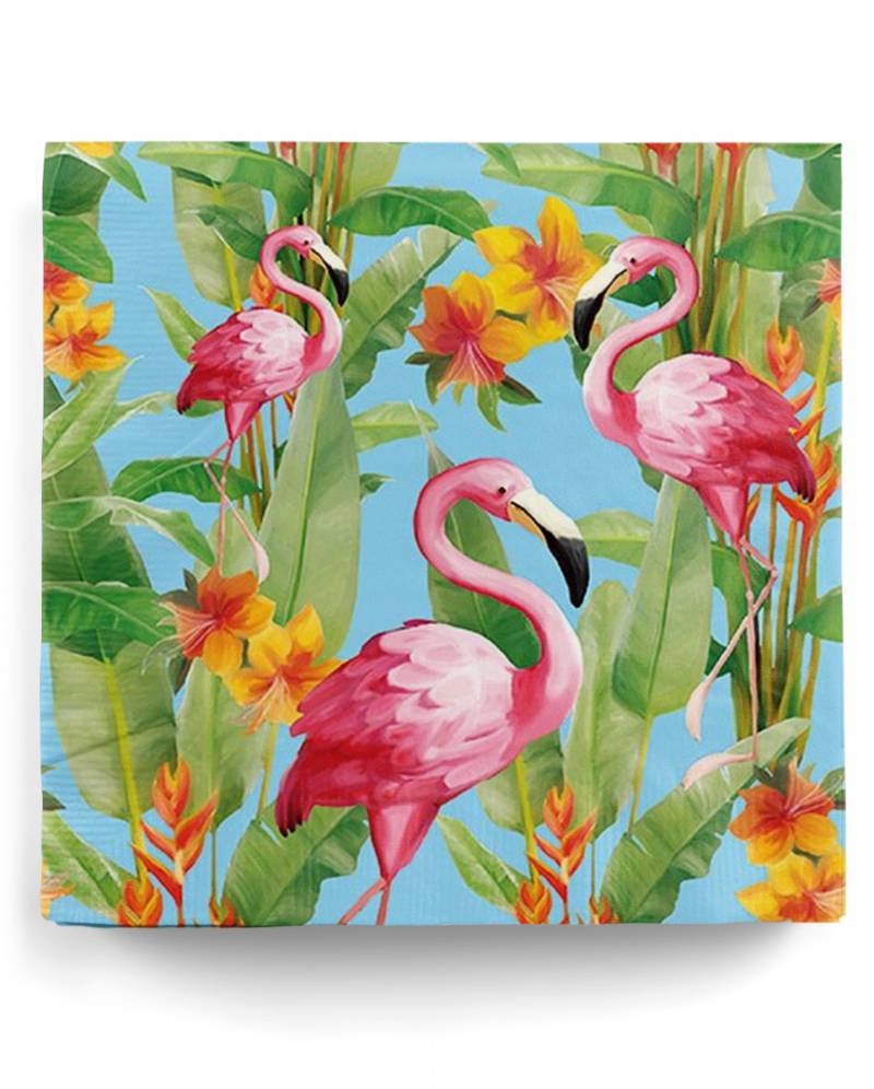 Servietten Pink Flamingos 20 St. als Deko kaufen von Karneval Universe