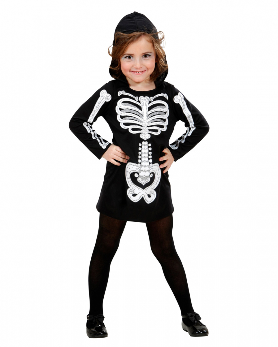 Skelett Glamour Mädchenkostüm online bestellen ? XXS / 2-3 Jahre Skelett Glamour Mädchenkostüm online bestellen ? XXS / 2-3 Jahre von Karneval Universe