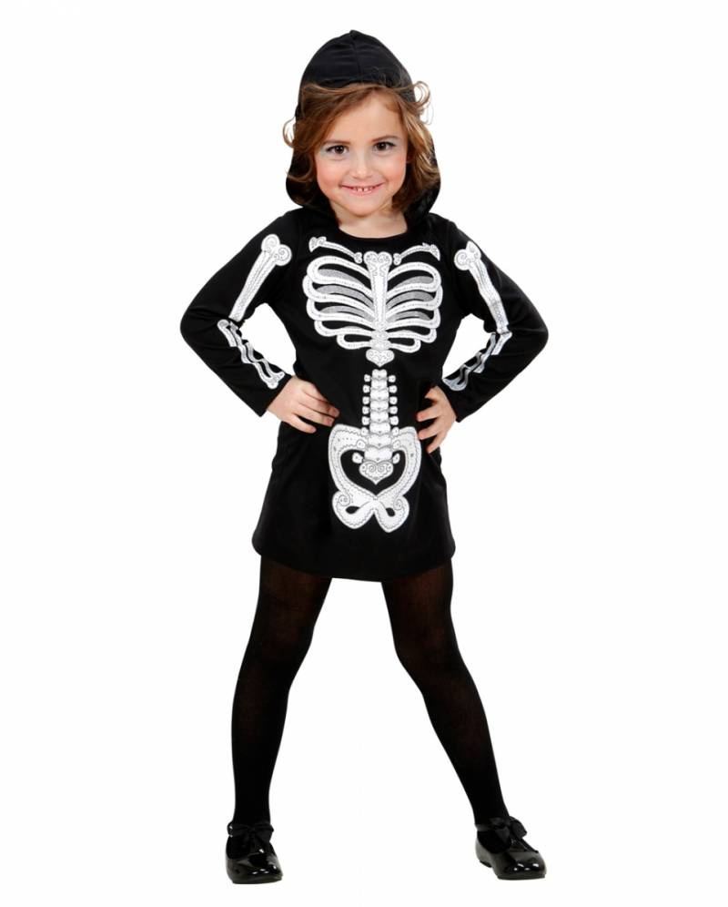 Skelett Glamour Mädchenkostüm online bestellen ? XXS / 2-3 Jahre von Karneval Universe
