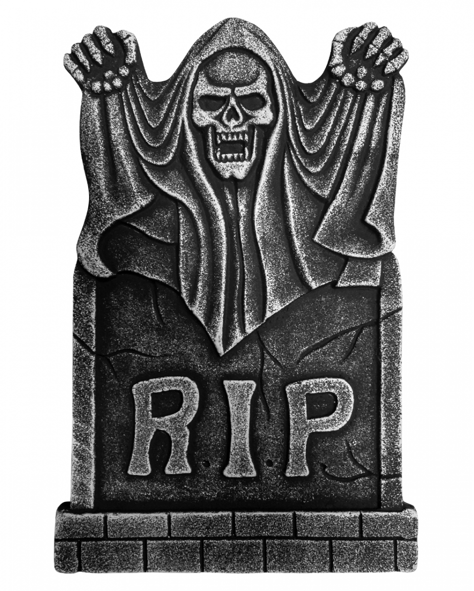 Skelett Phantom Reaper Grabstein 55cm für Halloween von Karneval Universe