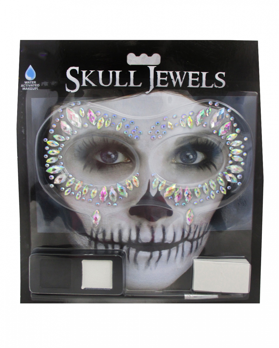 Skull Jewels Make-Up Kit  Skelett Kostüm von Karneval Universe