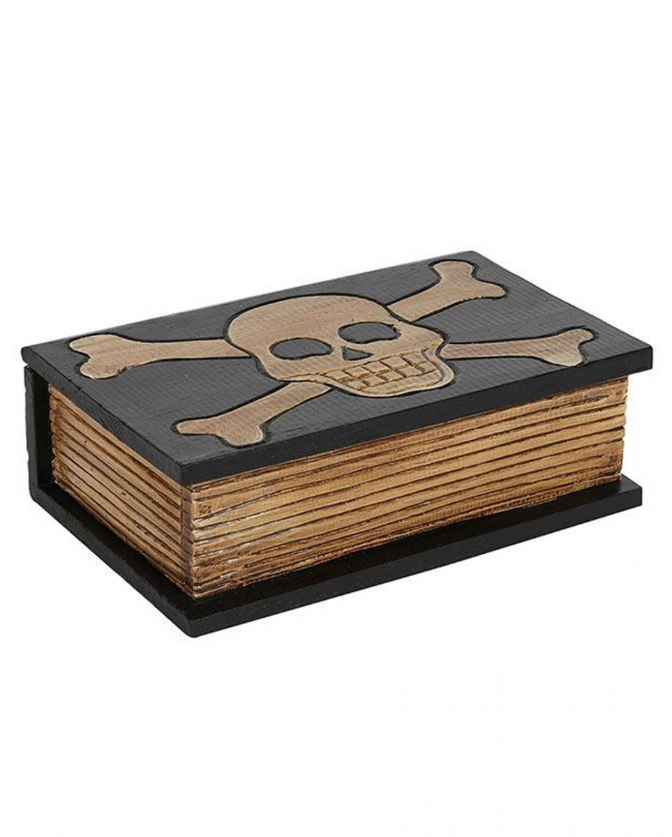 Skull & Cross Bone Holzkästchen als Dekoration von Karneval Universe