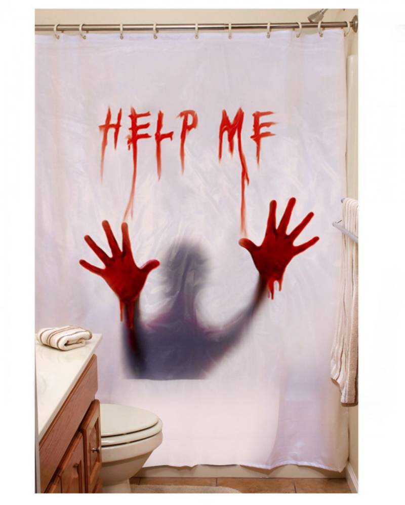 Slasher Duschvorhang  Das Dusch-Zubehör für knallharte Horror-Fans von Karneval Universe