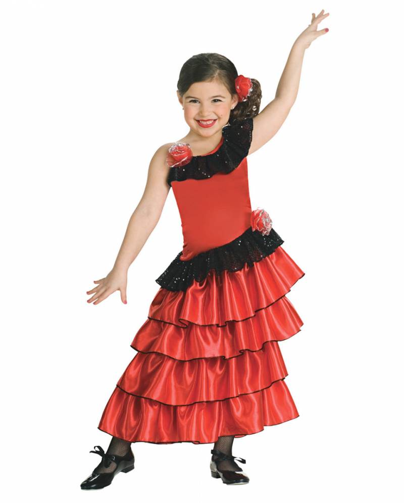 Spanierin Kinderkostüm für Halloween & Fasching S von Karneval Universe
