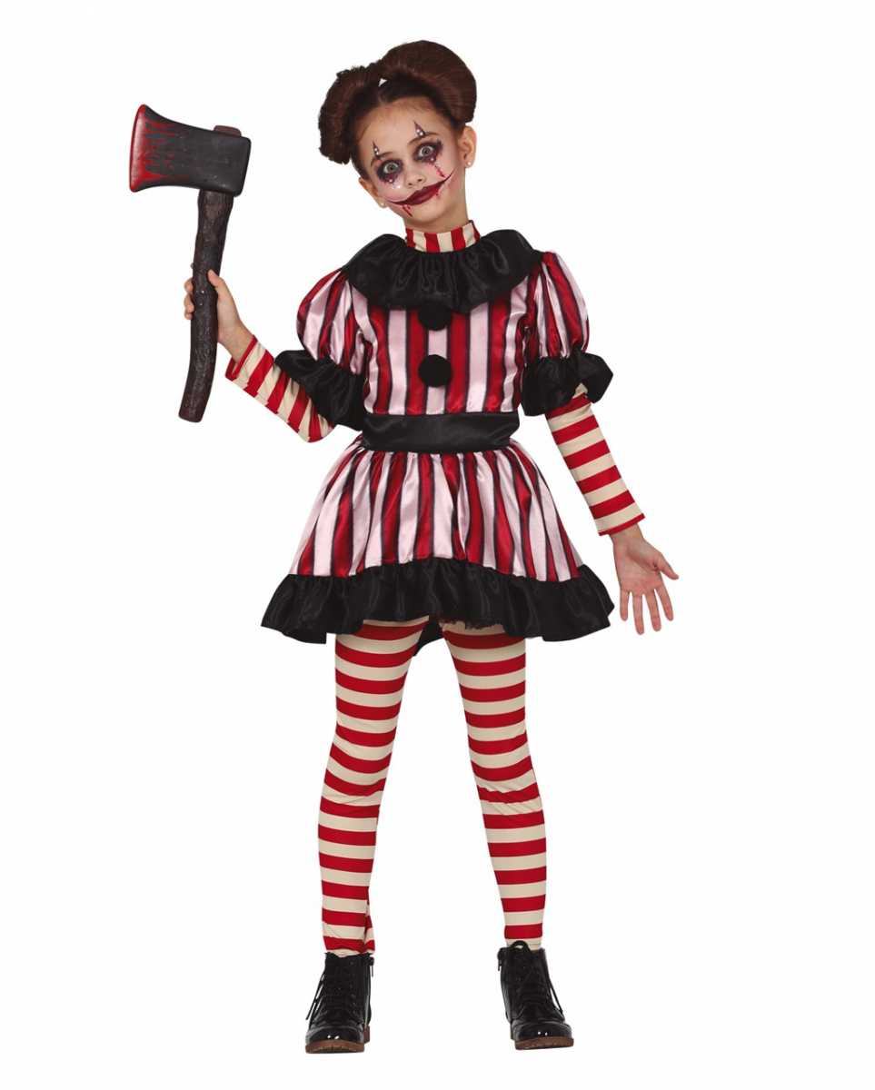Spooky Clown Girl Kinderkostüm für ? bestellen! L / 7-9 Jahre von Karneval Universe