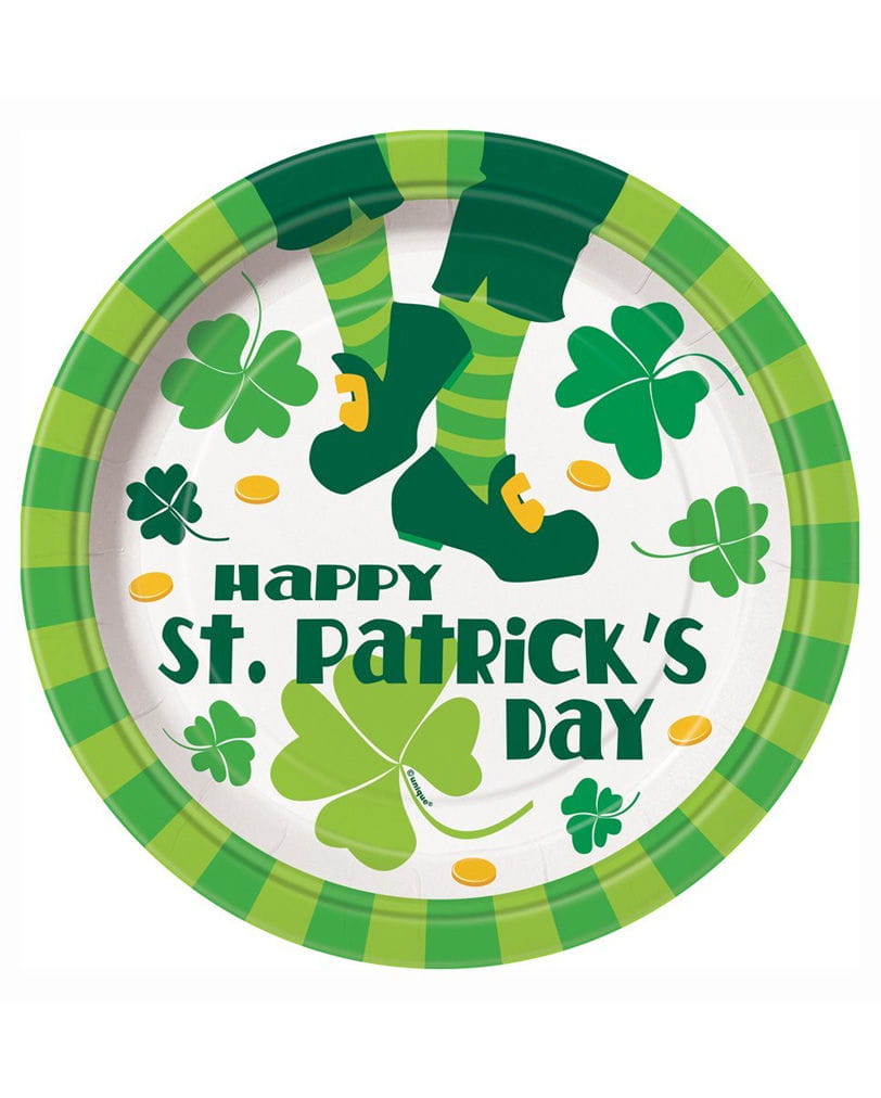 St. Patrick's Day Pappteller   Teller mit Kleeblättern, Münzen und von Karneval Universe