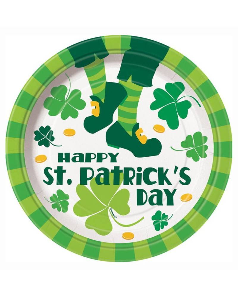 St. Patrick's Day Pappteller   Teller mit Kleeblättern, Münzen und von Karneval Universe