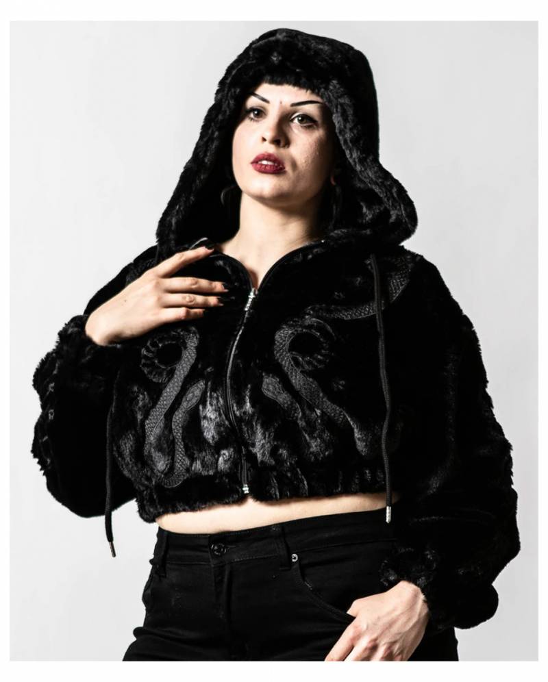 Starchild Kunstfell Bomber Jacke KILLSTAR kaufen M von Karneval Universe