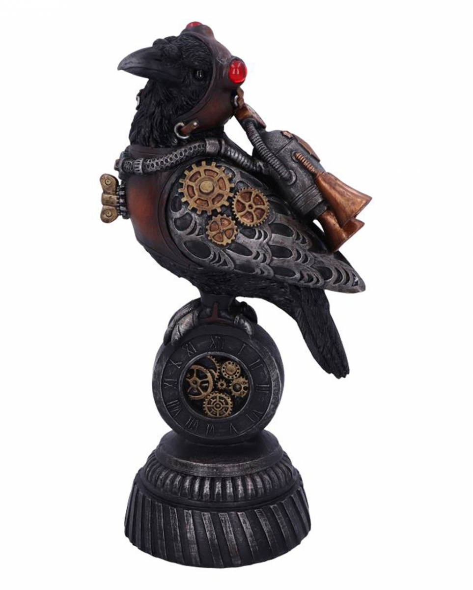 Steampunk Raben Figur auf Sockel 24cm ✰ bestellen von Karneval Universe