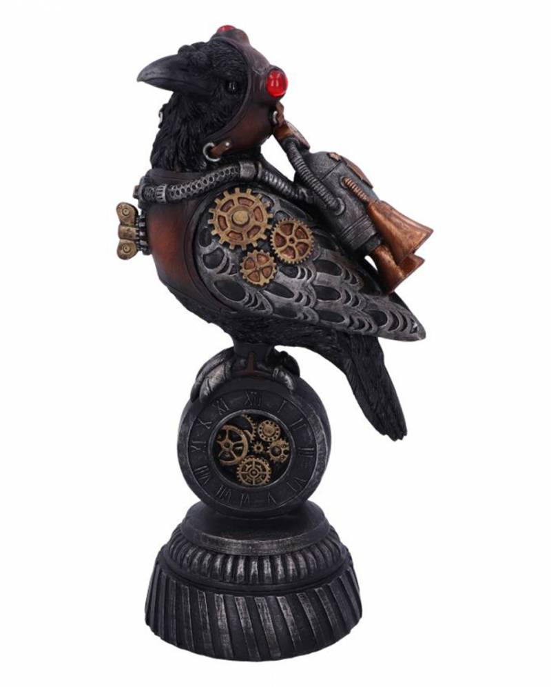 Steampunk Raben Figur auf Sockel 24cm ✰ bestellen von Karneval Universe