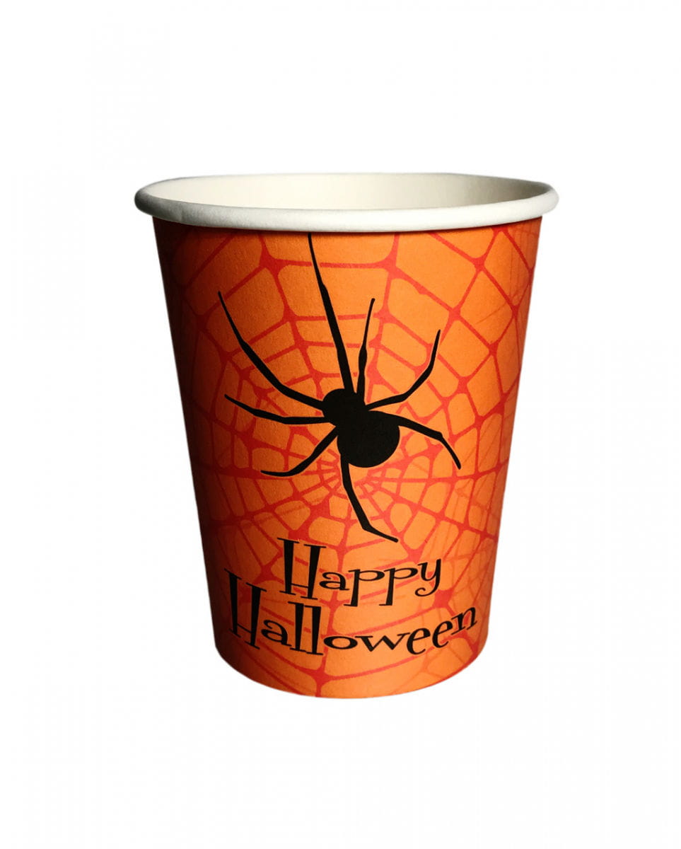 Süße Halloween Pappbecher 8 St.  Grusel Geschirr von Karneval Universe