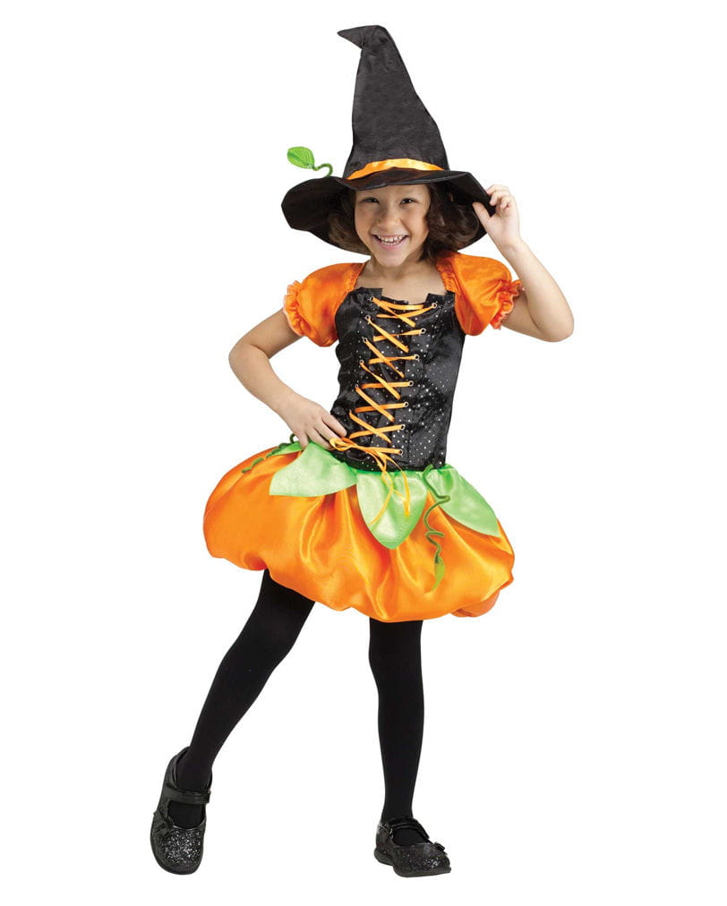 Süße Kürbis Hexe Kinderkostüm  Halloween Hexenkostüm  XL von Karneval Universe