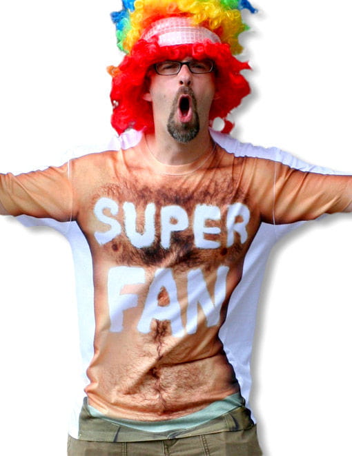 Super Fan Shirt -behaartes Spielershirt M von Karneval Universe