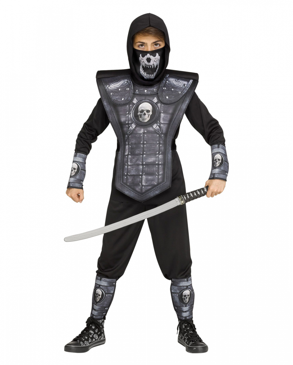Totenkopf Ninja Kinder Kostüm für Fasching kaufen! M von Karneval Universe