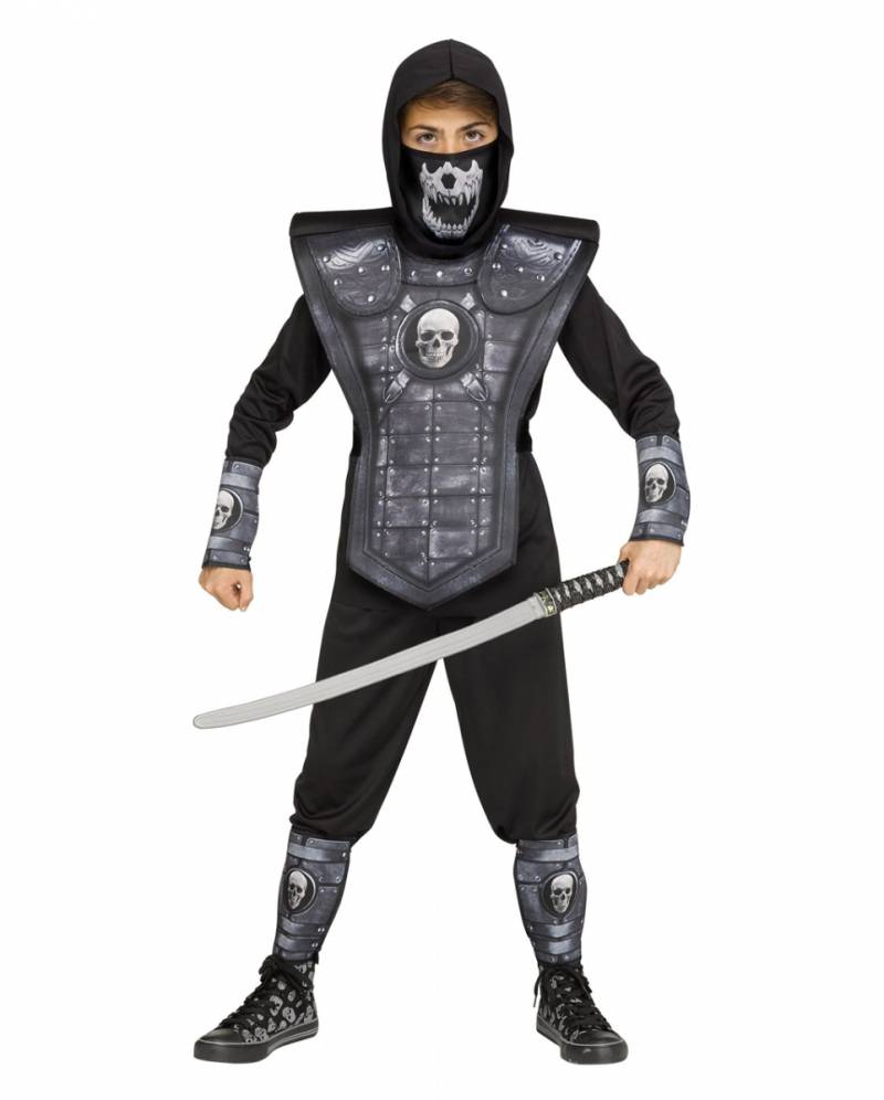 Totenkopf Ninja Kinder Kostüm für Fasching kaufen! M von Karneval Universe